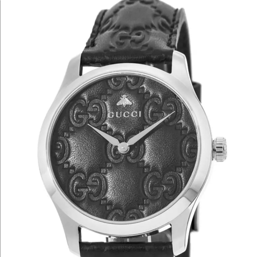 Black gucci model G Timeless watch